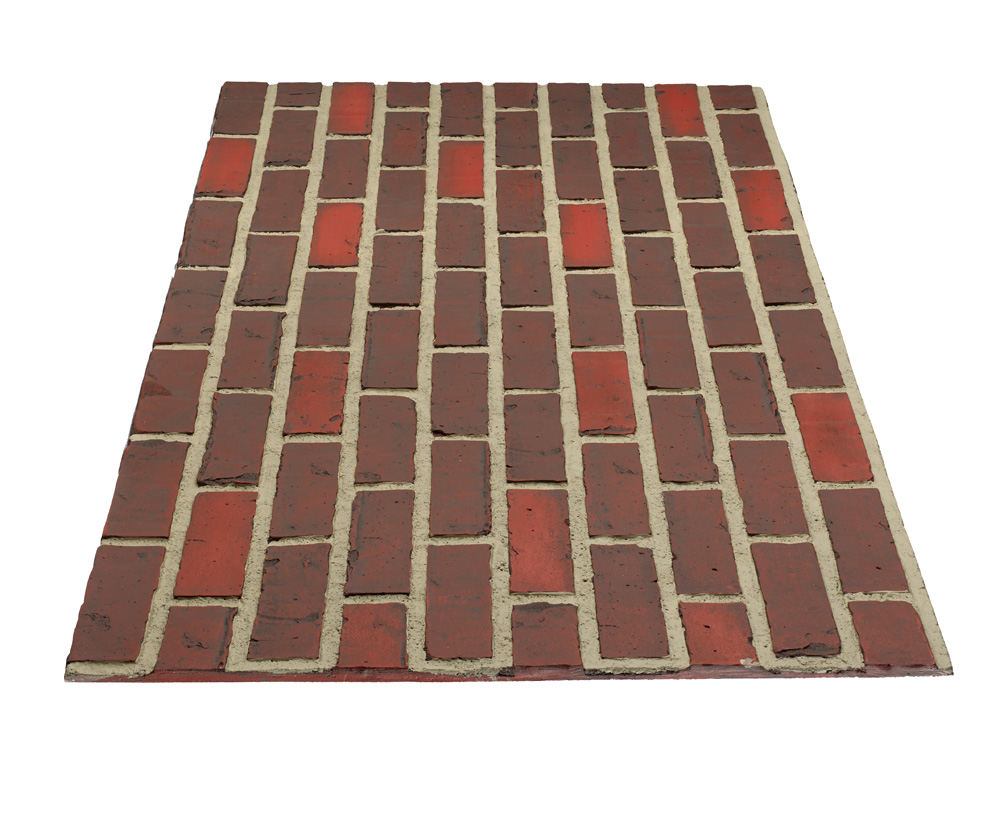 Historic Brick - Dark Red - Gray Grout